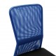 Sonata Офис стол, черно и синьо, 44x52x100 см, мрежест плат