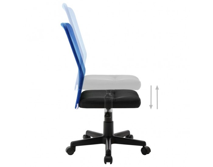 Sonata Офис стол, черно и синьо, 44x52x100 см, мрежест плат