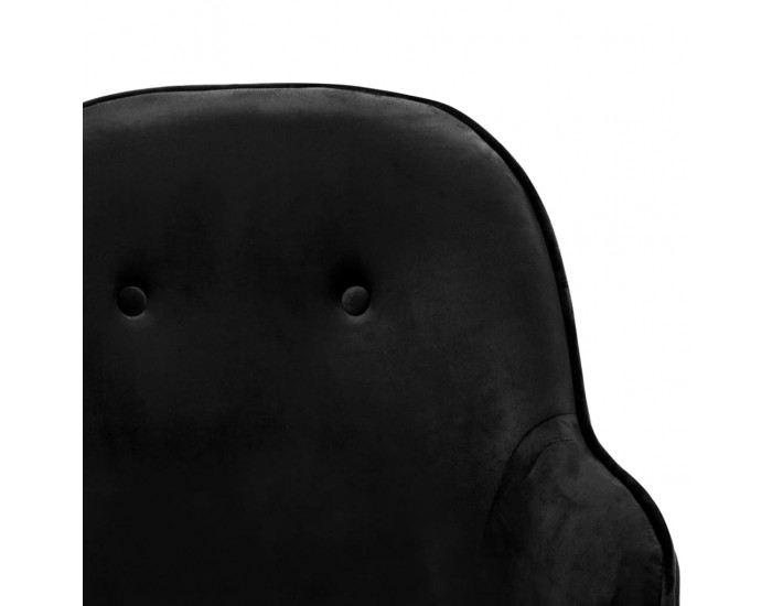 Sonata Люлеещ стол, черен, кадифе