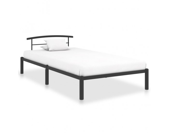 Sonata Рамка за легло, черна, метал, 100x200 cм