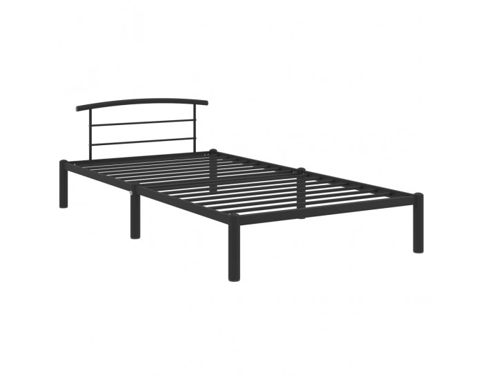 Sonata Рамка за легло, черна, метал, 100x200 cм