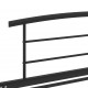 Sonata Рамка за легло, черна, метал, 100x200 cм