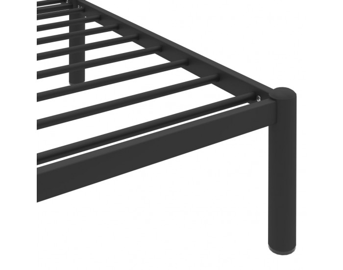 Sonata Рамка за легло, черна, метал, 100x200 cм