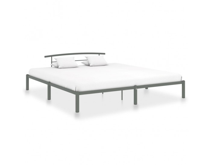 Sonata Рамка за легло, сива, метал, 180x200 см