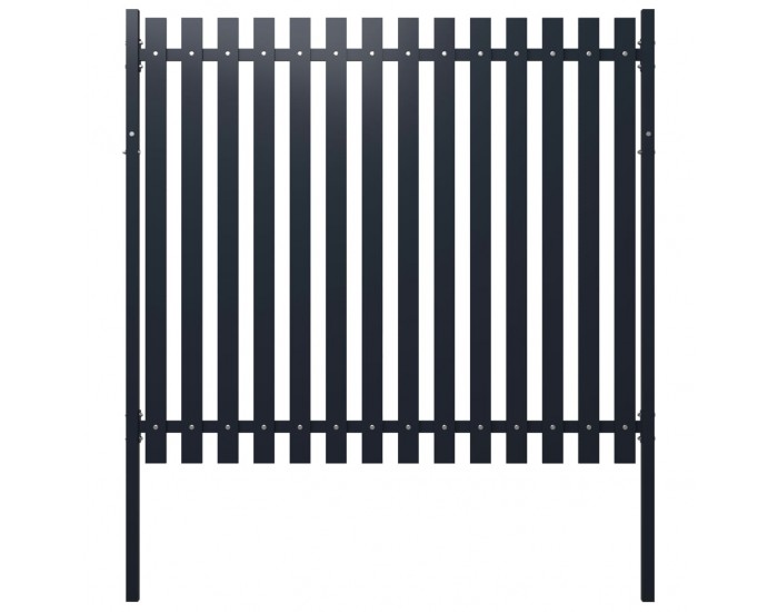 Sonata Ограден панел антрацит 174,5x170 см прахово боядисана стомана