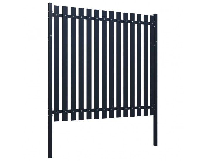 Sonata Ограден панел антрацит 174,5x170 см прахово боядисана стомана