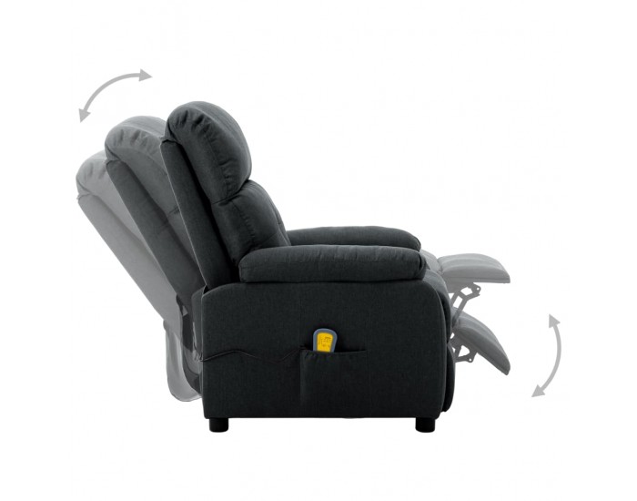 Sonata Масажен реклайнер, тъмносив, текстил
