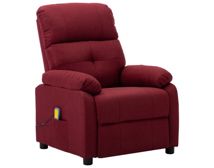 Sonata Масажен реклайнер, виненочервен, текстил