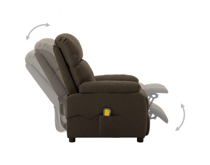 Sonata Масажен реклайнер, кафяв, текстил