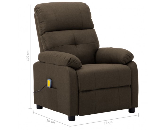 Sonata Масажен реклайнер, кафяв, текстил