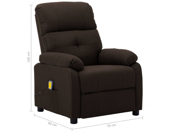 Sonata Масажен реклайнер, тъмнокафяв, текстил