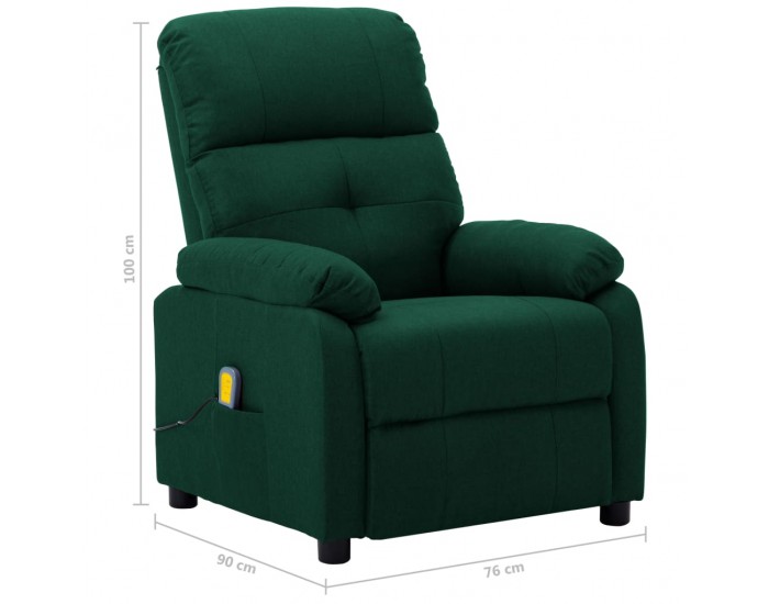Sonata Масажен реклайнер, тъмнозелен, текстил