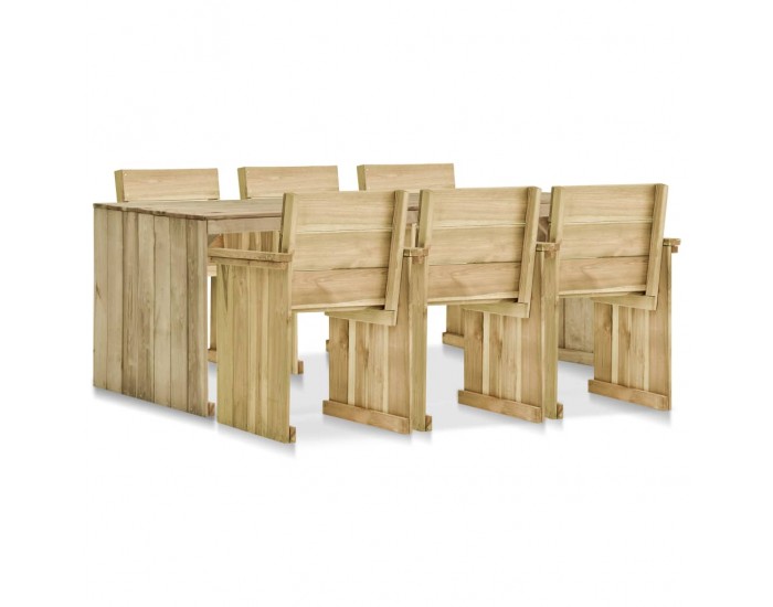 Sonata Градински трапезен комплект, 7 части, импрегниран бор Sonata Градински трапезен комплект, 7 части, импрегниран бор