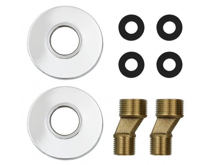 Sonata Смесител за вана с 2 ръкохватки + ръчна душ слушалка хром ретро