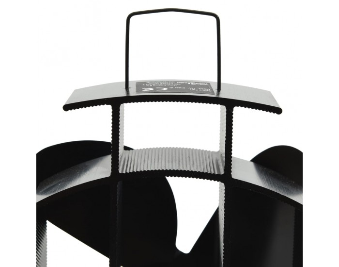 Sonata Вентилатор за печка за топъл въздух, 4 перки, черен