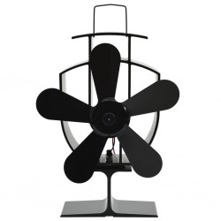 Sonata Вентилатор за печка за топъл въздух, 5 перки, черен - Бизнес и Промишленост