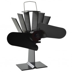 Sonata Вентилатор за печка за топъл въздух, 2 перки, черен - Бизнес и Промишленост