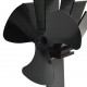 Sonata Вентилатор за печка за топъл въздух, 3 перки, черен