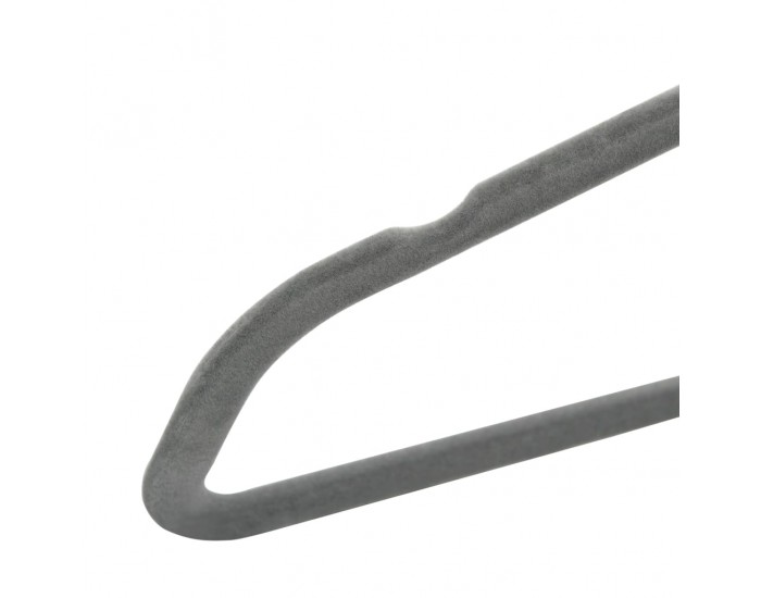 Sonata 50 бр Комплект закачалки за дрехи антиплъзгащи сиво кадифе