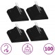 Sonata 100 бр Комплект закачалки за дрехи антиплъзгащи черно кадифе