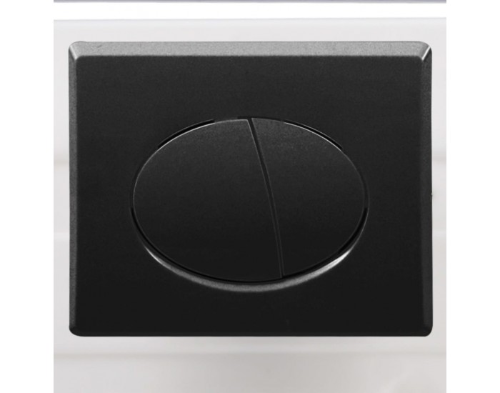 Sonata Окачена яйцевидна тоалетна чиния скрито казанче черна керамика