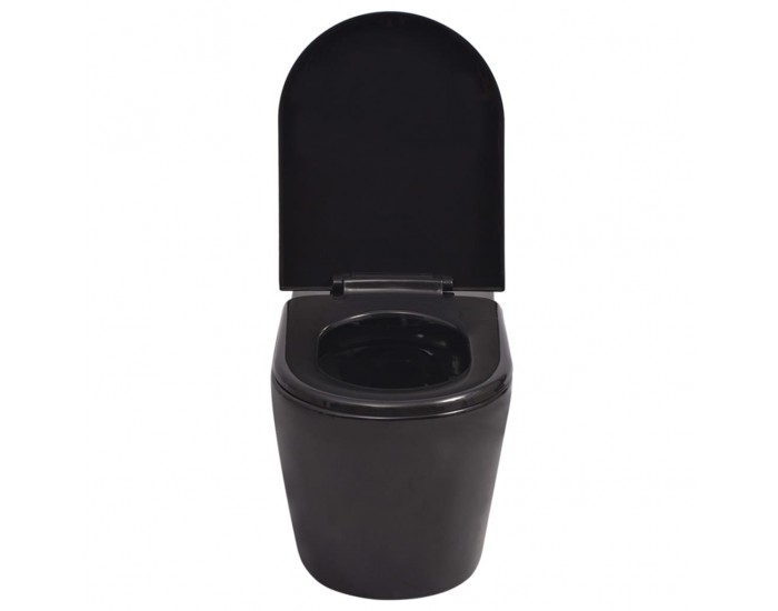 Sonata Окачена тоалетна чиния, със скрито казанче, керамична, черна