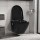 Sonata Окачена тоалетна чиния, със скрито казанче, керамична, черна