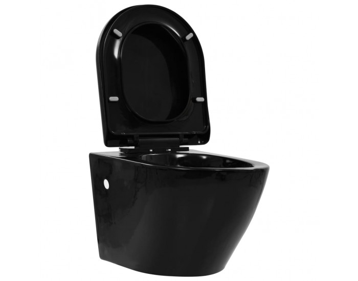 Sonata Окачена тоалетна чиния, със скрито казанче, керамична, черна