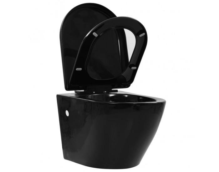 Sonata Окачена тоалетна чиния, със скрито казанче, керамична, черна