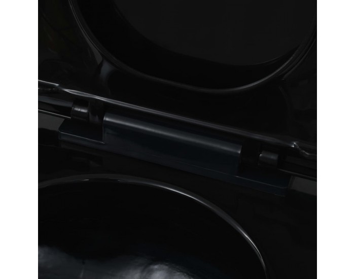 Sonata Окачена тоалетна чиния, със скрито казанче, керамична, черна