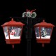 Sonata Улична лампа с Дядо Коледа, черно и червено, 81x40x188 см, PVC