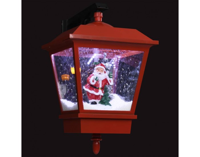 Sonata Коледна LED лампа за стена с Дядо Коледа, червена, 40x27x45 см