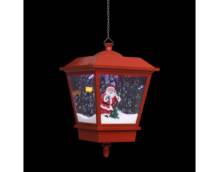 Sonata Коледна висяща LED лампа с Дядо Коледа, червена, 27x27x45 см
