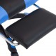 Sonata Геймърски стол с подложка за крака синьо/черно изкуствена кожа