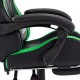 Sonata Геймърски стол с подложка за крака зелено/черно изкуствена кожа