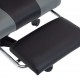 Sonata Геймърски стол с подложка за крака сиво/черно изкуствена кожа
