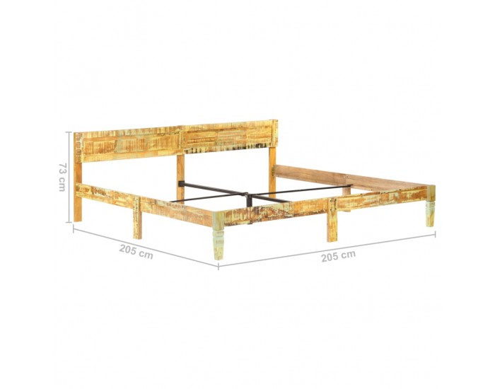 Sonata Рамка за легло, регенерирано дърво масив, 200x200 cм