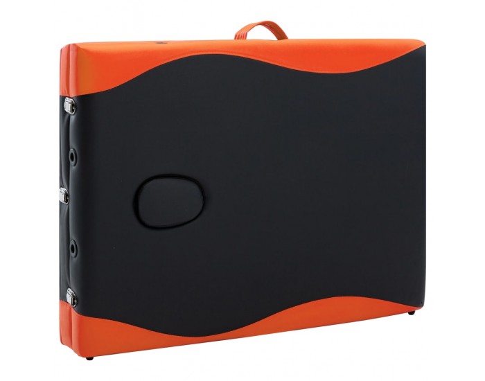 Sonata Сгъваема масажна кушетка, 3 зони, алуминий, черно и оранжево