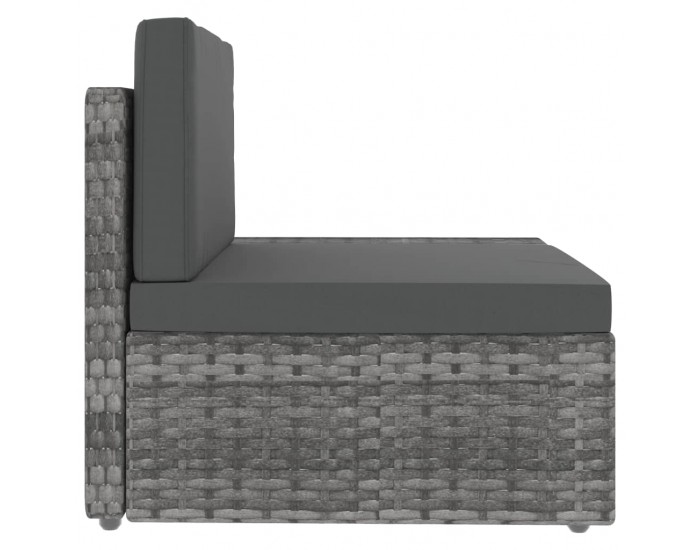 Sonata Градински комплект за отдих, 5 части, полиратан, сив