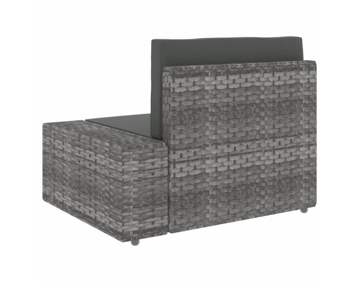 Sonata Градински комплект за отдих, 5 части, полиратан, сив