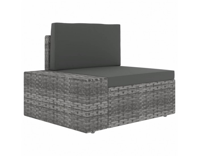 Sonata Градински комплект за отдих, 5 части, полиратан, сив