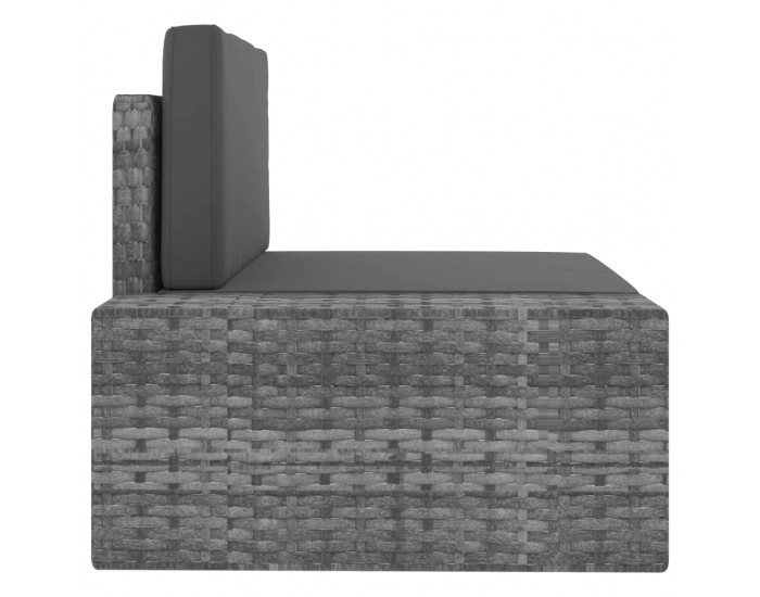 Sonata Градински комплект за отдих, 5 части, полиратан, сив