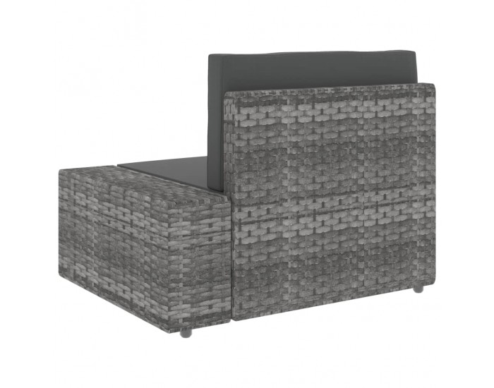 Sonata Градински лаундж комплект, 4 части, полиратан, сив