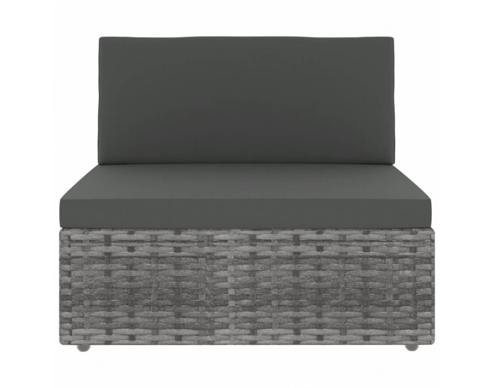 Sonata Градински комплект за отдих, 7 части, полиратан, сив