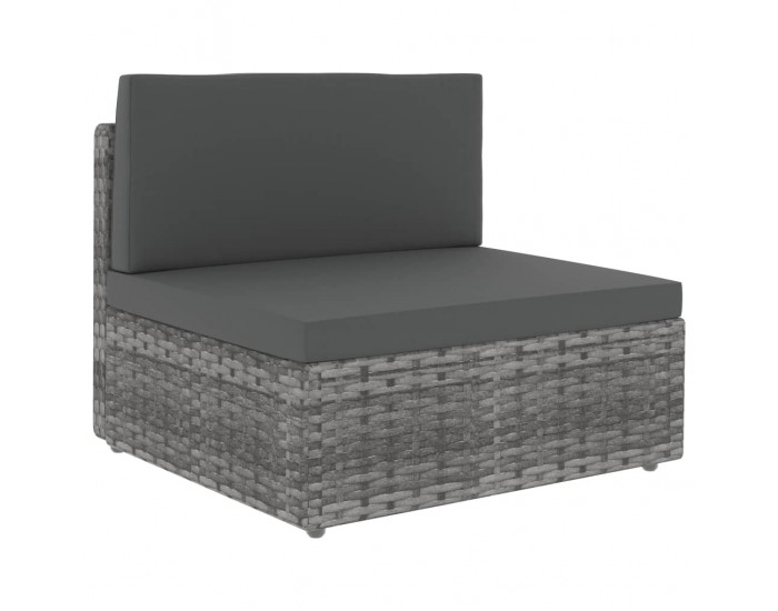 Sonata Градински комплект за отдих, 7 части, полиратан, сив