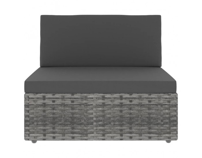 Sonata Градински комплект за отдих, 4 части, полиратан, сив