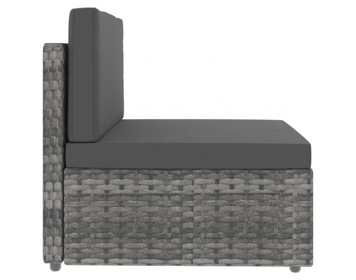 Sonata Градински комплект за отдих, 4 части, полиратан, сив