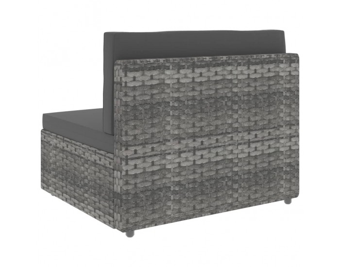 Sonata Градински комплект за отдих, 4 части, полиратан, сив