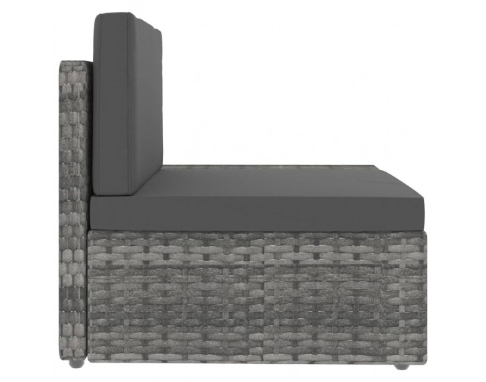 Sonata Градински комплект за отдих, 4 части, полиратан, сив