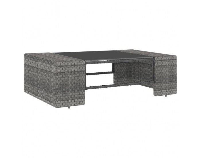 Sonata Градински комплект за отдих, 5 части, полиратан, сив